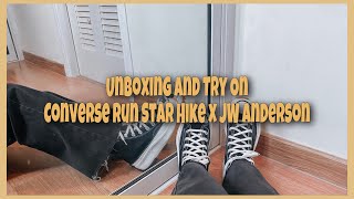 Converse Run Star Hike x JW Anderson  Unboxing and Try On [upl. by Ronn]