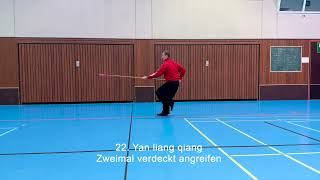 Chenstyle Taijiquan Tai Chi Chuan Spear Form Part 2 [upl. by Goff]