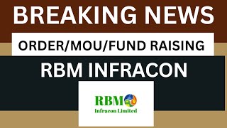 Rbm infracon Breaking News  rbm infracon Latest News  rbm infracon share Target [upl. by Autry]