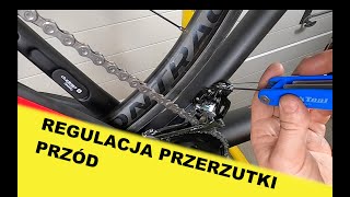 Regulacja przedniej przerzutki Shimano FC R7000 FC R8000 w rowerze [upl. by Rankin498]