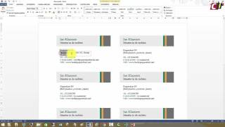 Visitekaartjes in Word 2013 [upl. by Resneps976]