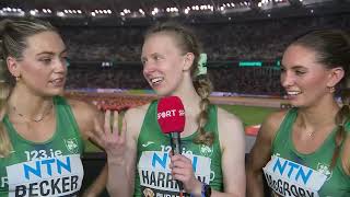 Irelands 4x400m Relay Women react to being 8th fastest in the world [upl. by Blanchard841]