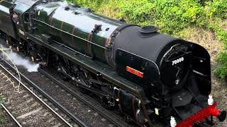 Britannia Steam Train  Locomotive No 70000  Steam Dreams Garden of England Lunchtime Tour [upl. by Lance]