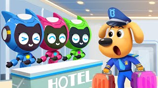 Hotel Robot 🏨 Dibujos Animados 🔍Sheriff Labrador en Español [upl. by Harve]