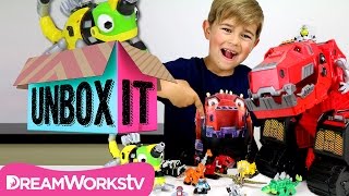 DinoTrux Mega Chompin Ty Rux amp Revvit with RadioJH Auto  UNBOX IT [upl. by Brunelle]