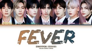 ENHYPEN 엔하이펜 Fever Color Coded Lyrics [upl. by Ettie]