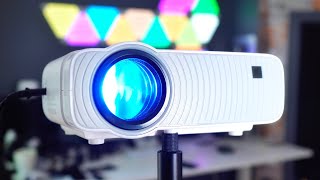 BOMAKER Portable Mini Projector Review  Bluetooth amp WiFi [upl. by Kirimia390]