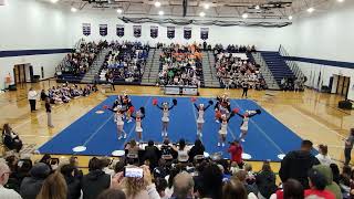 Brentsville District High School JV at Harrisonburg Blue Streak Cheerleading Invitational 2022 [upl. by Ronica]