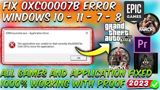 How To Fix 0xc00007b Error Windows 101187 Every Games amp Apps 2024🛠️ ✅  GTA 5Epic GamesFC4FC3🔥 [upl. by Notkcorb]