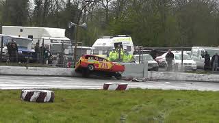 Anthony McIvors Huge Reliant Robin Crash at Nuttscorner Oval [upl. by Rich42]