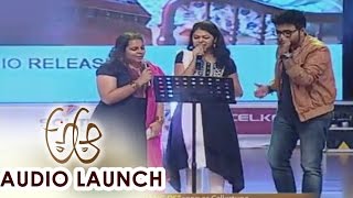 Rang De Song Live Performance at A Aa Audio Launch  Nithiin Samantha [upl. by Ruenhs453]