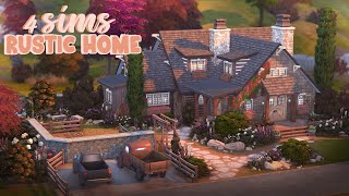 Large Rustic Family Home 🤎  The Sims 4 Speed Build [upl. by Nivert]