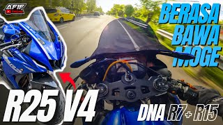 TEST RIDE YAMAHA R25 V4‼️ KOK BEGINI YA BERASA BAWA MOGE PULUHAN JUTA🔥 r25v4 [upl. by Auqined]