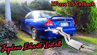 Installing a exhaust in Jaydens VZ SV6 [upl. by Lepper675]