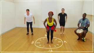 Fiveish Minute Dance Lesson  African Dance Lesson 3 Dancing on the Clock [upl. by Haile]