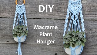 DIY Macrame Plant Hanger  Macrame Plant Hanger Tutorial  Macrame Wall Hanging Tutorial [upl. by Garibold362]