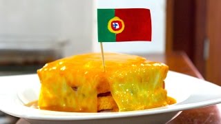 Receita de Francesinha PORTUGAL [upl. by Annayr]