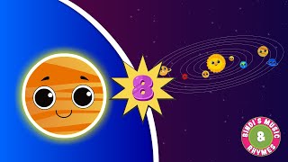 Number Eight Song  Eight Planets  Learn Numbers  Solar System  Bindis Music amp Rhymes [upl. by Velleman243]