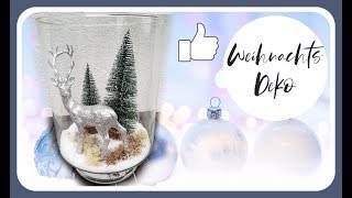 WEIHNACHTSDEKO im Glas selber machen  Tischdeko Weihnachten DIY Deko Idee KatisweltTV [upl. by Trojan]