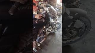 bullet ka salensar in pulsar😱automobile modified 😱 video [upl. by Nnylahs954]