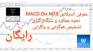 معرفی اندیکاتور MACD Div MT5  نحوه عملکرد و سیگنال‌گیری تشخیص همگرایی و واگرایی [upl. by Novej]