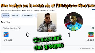 Mon analyse sur le match entre le rdc et lEthiopie au 6ème tour et Classement des groupes [upl. by Cerell]