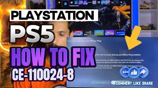 How To Fix PS5 Error CE1100248 PS5 Network Error PlayStation 5 [upl. by Anned]