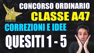 Concorso ordinario 2022 classe A047  Correzioni e idee sugli esercizi 15 [upl. by Yelkrab]