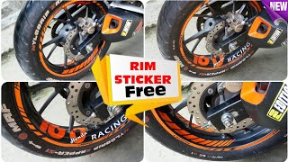 Wheel Stickers for Motorcycle  Bike Rim Stickers for NS200 KTM Apache Hornet XBlade Hero Xtreme 200 [upl. by Cantu134]