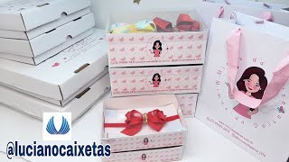 EMBALAGENS PERSONALIZADAS 🎀 RECEBIDOS  Onde comprar  caixa  sacola [upl. by Nunes]