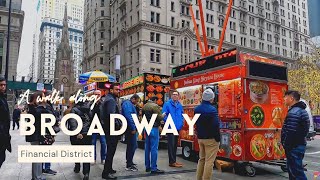 Broadway Walk  Vesey to Wall Street  NYC [upl. by Kielty]