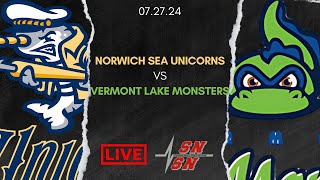 Norwich Sea Unicorns vs Vermont Lake Monsters [upl. by Ramburt]