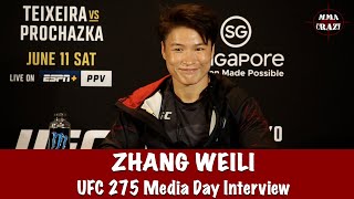 Weili Zhang Predicts 1st Round finish on Joanna Jedrzejczyk at UFC 275 [upl. by Tsugua]