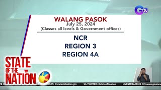 Walang pasok July 25 2024  SONA [upl. by Egide]