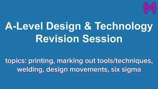 ALevel Design amp Technology 2024 Revision [upl. by Adnhoj]