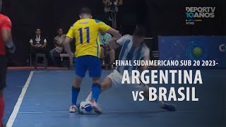 FUTSAL  Argentina vs Brasil Final  Sudamericano Sub 20  2023 [upl. by Najed]