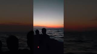 Sun set Time in boat in hengam island island boat qeshm hengam [upl. by Elsilrac]