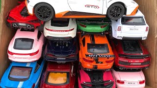 Box Full of Model Cars Lamborghini Sian Porsche 911 Bugatti Chiron Lamborghini Huracan STO cars [upl. by Nedda]