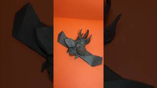 【一枚の折り紙で作る飛ぶコーカサスオオカブト】【解説付き】Origami Flying Caucasus Beetle [upl. by Nivahb]