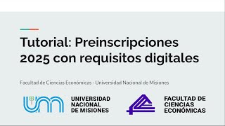 Ingreso 2025  Preinscripción con requisitos digitales [upl. by Aivatco]