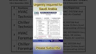 SSCL Company jobs in Saudi ArabiaHVAC technicianForemanChiller technician Foreman jobs jobs KSA [upl. by Angy]