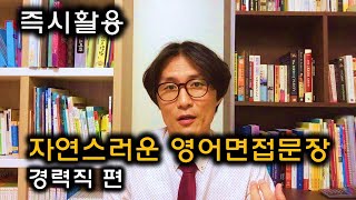 영어면접 자연스러운 영어문장으로 영어면접 대처하기 2 경력직의 경력 소개 [upl. by Battat616]