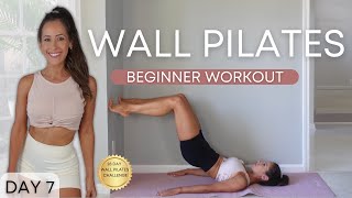 Wall Pilates Workout For Beginners  28 Day Wall Pilates Challenge Day 7 [upl. by Aivan42]