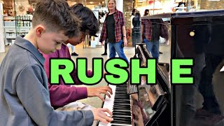 This 9 year old kid can play rush E Rush E piano duet [upl. by Atiral624]