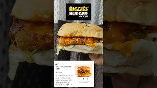 Veg Exotic Burger  Biggies Burger 🍔 Review september musttryfood Aapne kabhi khaya kya ✨ [upl. by Petua]