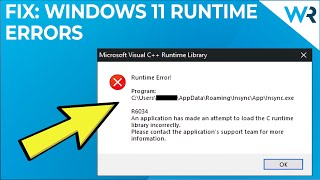 Getting a Runtime Error in Windows 11 Fix it now [upl. by Nolyaw]