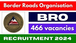 BRO ITI New recruitment 2024 BRO New vacancy 2024 ITI recruitment BRO 2024 [upl. by Nickola443]