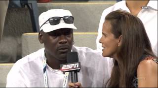 Michael Jordan Interview  US Open [upl. by Alaikim134]