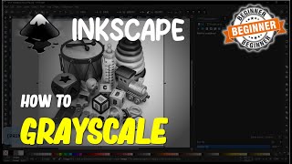 Inkscape How To Grayscale [upl. by Enajharas]