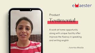 eMaester trainer Testimonial  Amrita Bhalla [upl. by Isherwood]